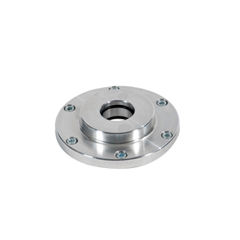 012-1255-050 <br> Plateau suiveur en aluminium avec double anneau en caoutchouc Ø 585 mm <br> avec bride d'adaptation pour arbre Ø 50 mm