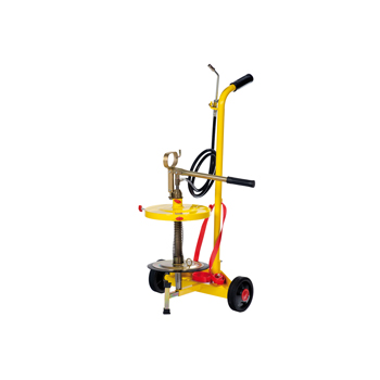 016-1145-C15 <br> Ensemble complet <br> Pompe à graisse manuelle <br> chariot <br> Fûts de 15 kg