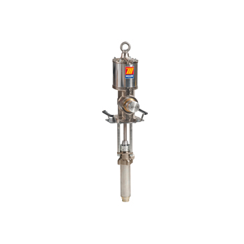 021-1210-DT0 <br> Pompe pneumatique industrielle double effet <br> pour produits pétroliers et chimiques <br> Surpression 10:1 <br> Unité fixe
