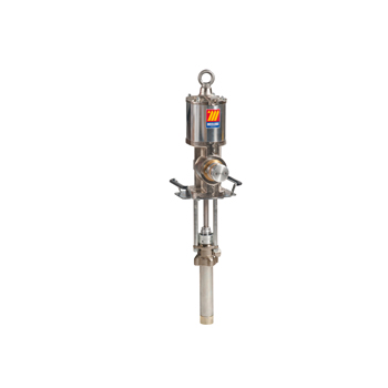 021-1214-DT0 <br> Pompe pneumatique industrielle double effet <br> pour produits pétroliers et chimiques <br> Surpression 14:1 <br> Unité fixe
