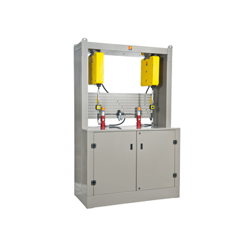 023-1967-000<br>Ensemble complet <br> Installation fixe <br> boîtier mural pour distribution d'huile avec enrouleurs <br> augmentation de pression 3:1 <br> 30 L/min <br> pour fûts de 180-220 L