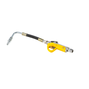 024-1231-C00<br>Pistolets à huile <br> Pistolet à huile <br> raccord tournant F 1/2" <br> Tube flexible 90° <br> anti-goutte automatique diam. 14 mm