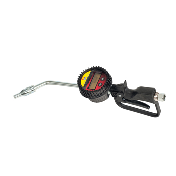 024-1243-D00<br>Oliepistolen <br> Digitaal oliepistool met hercalibratie <br> draaikoppeling F 1/2" <br> Vaste buis 90? <br> Automatische non-drip stop diam. 14 mm