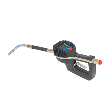 024-1247-A00<br>Oliepistolen <br>Digitaal oliepistool met vooraf instelbaar debiet <br> draaikoppeling F1/2" <br> Flexibele buis 90? <br> Manuele non-drip stop diam. 12mm
