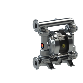 028-F035-AB2 <br> Pompes pneumatiques à double membrane Modèle SS35 <br> pour l'industrie alimentaire en acier inoxydable AISI 316 <br> Billes en FTPE
