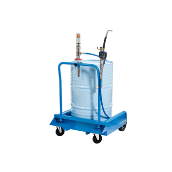29-1388-000 <br> Ensemble complet <br> Pompe pneumatique mobile pour liquide antigel avec pistolet digital <br> Surpression 1:1 <br> 35 L/min <br> pour fûts 180-220 L