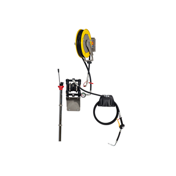 042-1415-000<br>Unité d'extraction de pompe à membrane pneumatique pour huile <br> comprenant un jeu de sondes standard et un enrouleur de tuyau