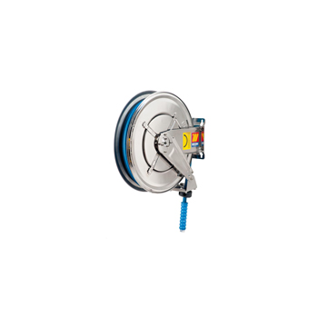 070-2305-315<br>Vaste automatische slanghaspel voor water <br> AISI 304 RVS <br> 150?C <br> 400 bar <br> Model FX-460 <br> 15 m <br> diam. 3/8"