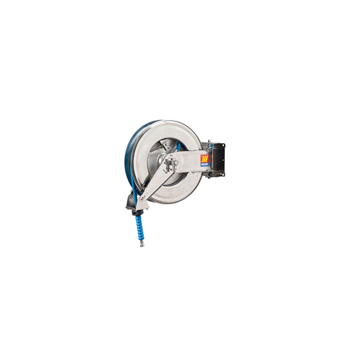071-2304-220<br>Zwenkbare automatische slanghaspel voor water <br> AISI 304 RVS <br> 150?C <br> 200 bar <br> Model SX-460 <br> 20 m <br> diam. 5/16"