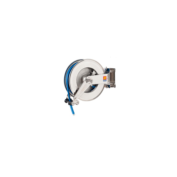 071-2504-430<br>Zwenkbare automatische slanghaspel voor water <br> AISI 304 RVS <br> 150?C <br> 200 bar <br> Model SX-555 <br> 30 m <br> diam. 1/2"