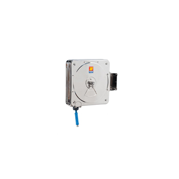 075-5504-310<br>Gesloten zwenkbare automatische slanghaspel voor water <br> AISI 304 RVS <br> 150?C <br> 200 bar <br> Model CSX-500 <br> 10 m <br> diam. 3/8"