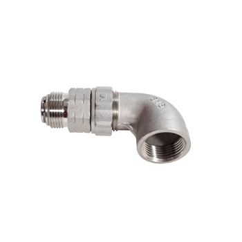 079-1771-006 <br> Accessoires voor slanghaspels <br> Swivel 90? voor water (100 bar) <br> F 1"G