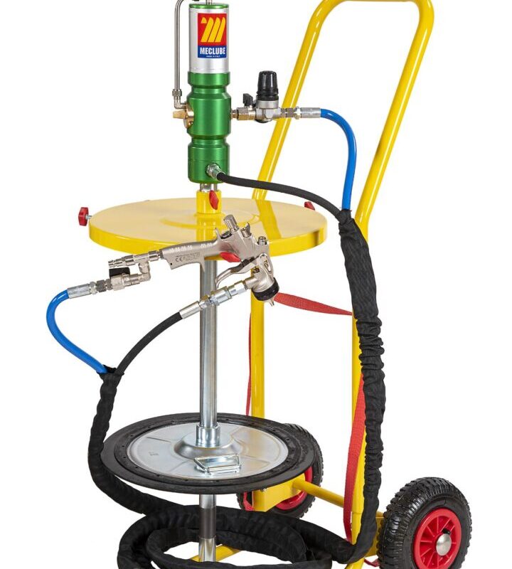 013-2010-050 <br> Kit de graissage mobile avec pistolet pneumatique <br> Convient pour fûts 50-60 kg
