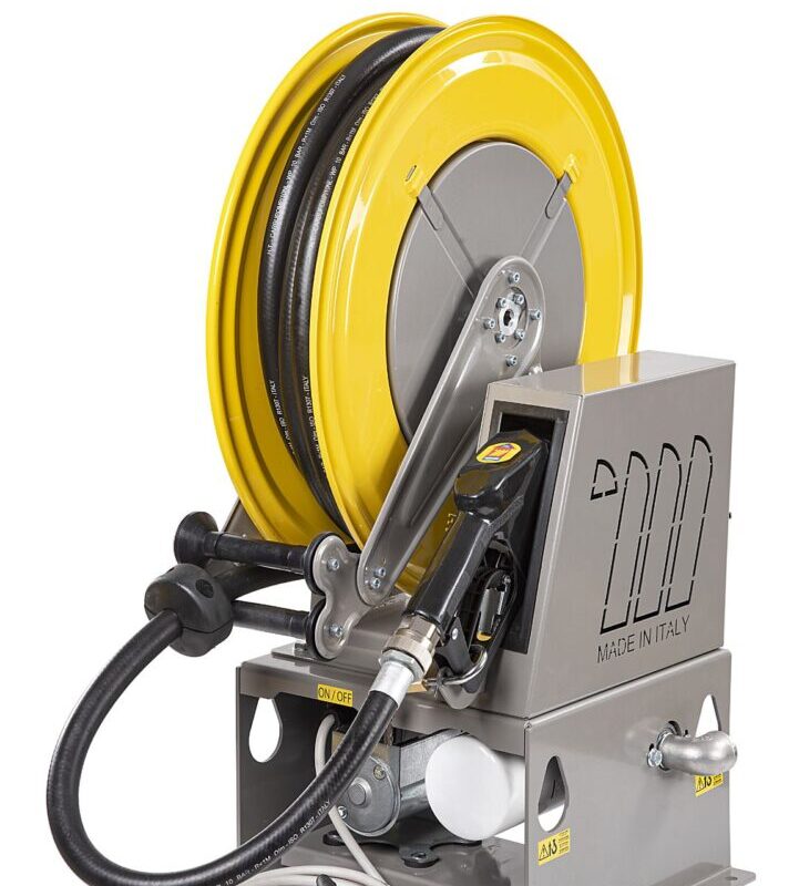 090-5060-Y60 <br> Distributeur Mec-Reel 12v <br> Avec tuyau 3/4" et longueur 15m